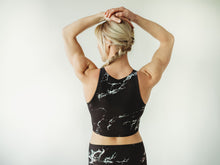 Load image into Gallery viewer, Black Marble Crop Top *FINAL SALE*