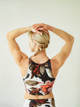 Load image into Gallery viewer, Black Floral Crop Top *FINAL SALE*