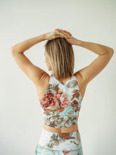 Load image into Gallery viewer, Teal Floral Crop Top *FINAL SALE*