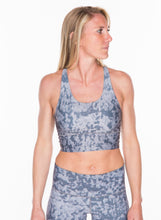 Load image into Gallery viewer, Grey Fog Longline Sports Bra