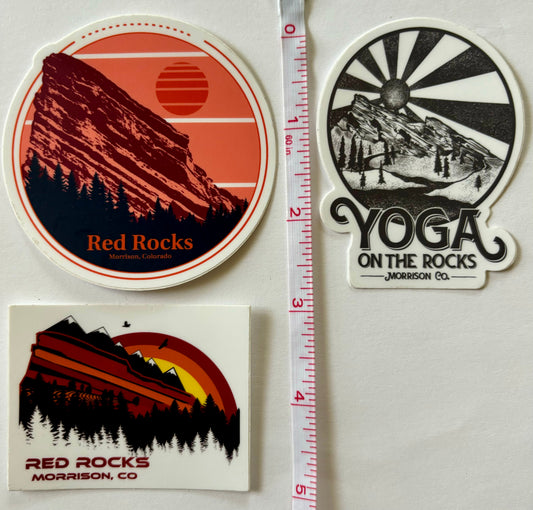 Rainbow Red Rocks Sticker