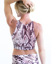 Load image into Gallery viewer, Pink Snakeskin Crop Top *FINAL SALE*