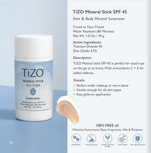 Load image into Gallery viewer, Mineral Stick Tinted SPF 45
