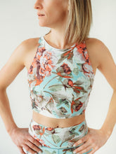 Load image into Gallery viewer, Teal Floral Crop Top *FINAL SALE*