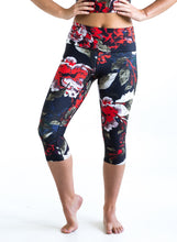 Load image into Gallery viewer, Black Floral Capris *FINAL SALE*