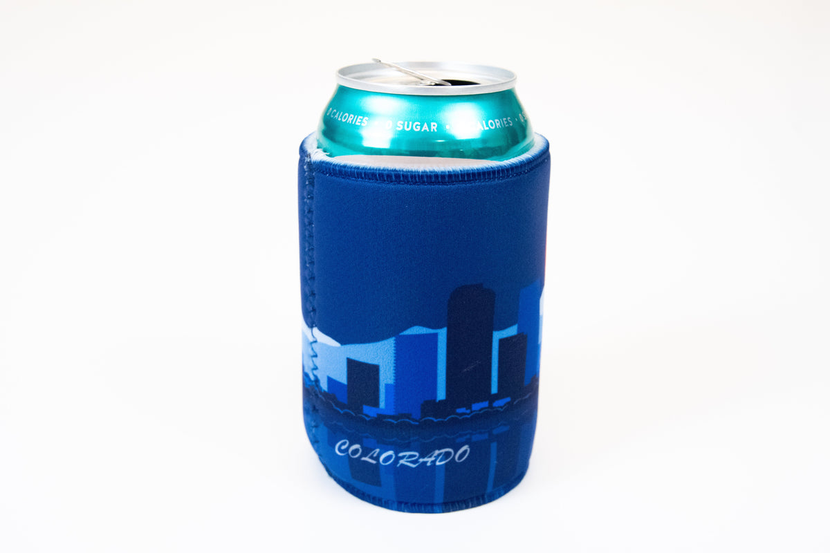 Reflective Colorado Skyline Can Koozie