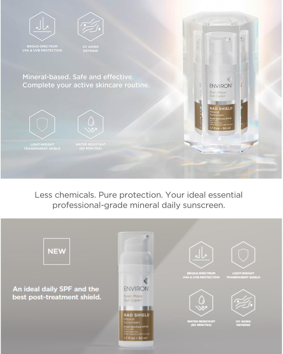 RAD SHIELD Mineral Sunscreen SPF 30 with HEV Protection