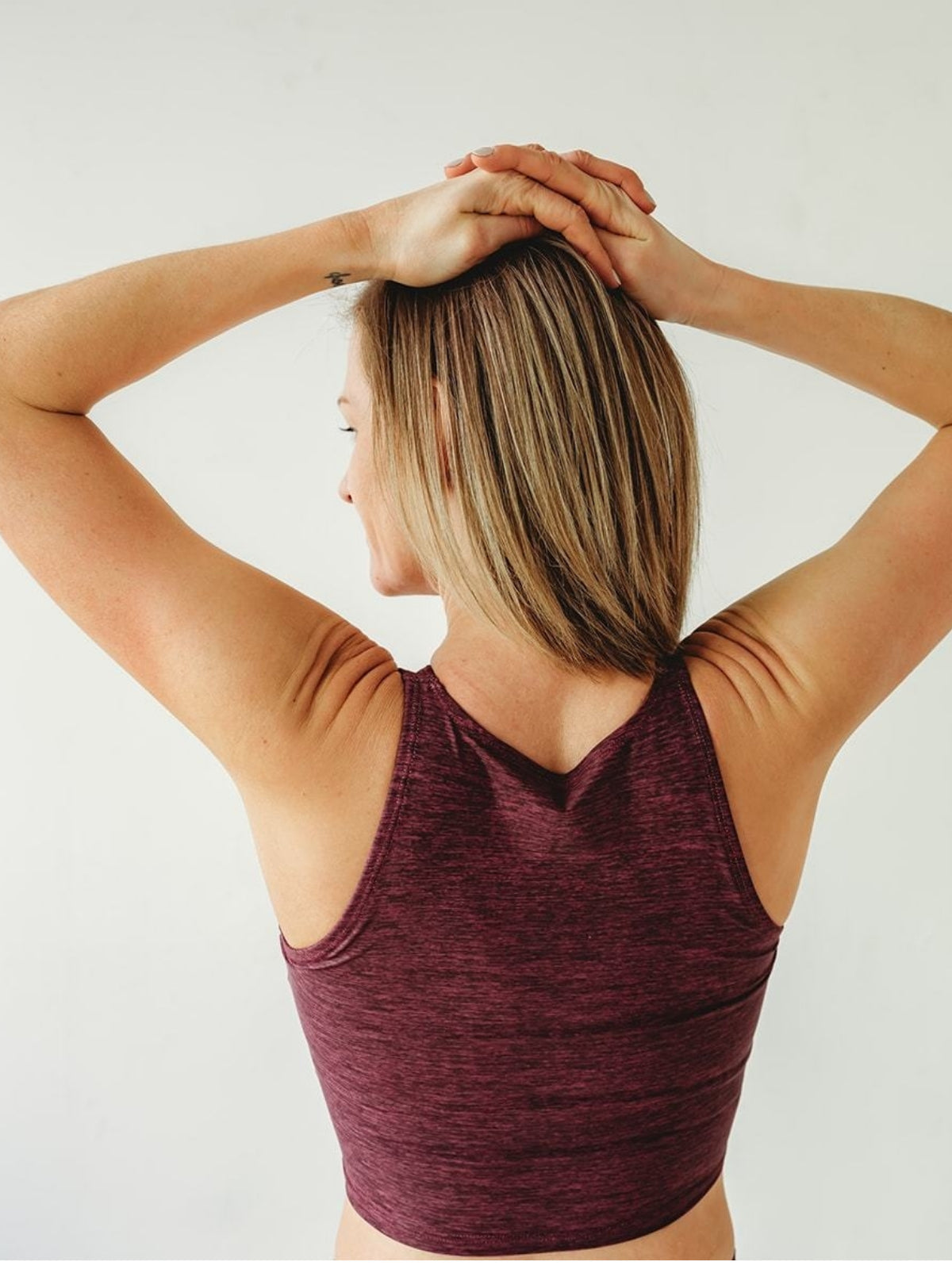 Burgundy Native Crop Top