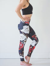 Load image into Gallery viewer, Black Floral Yoga Pants *FINAL SALE*
