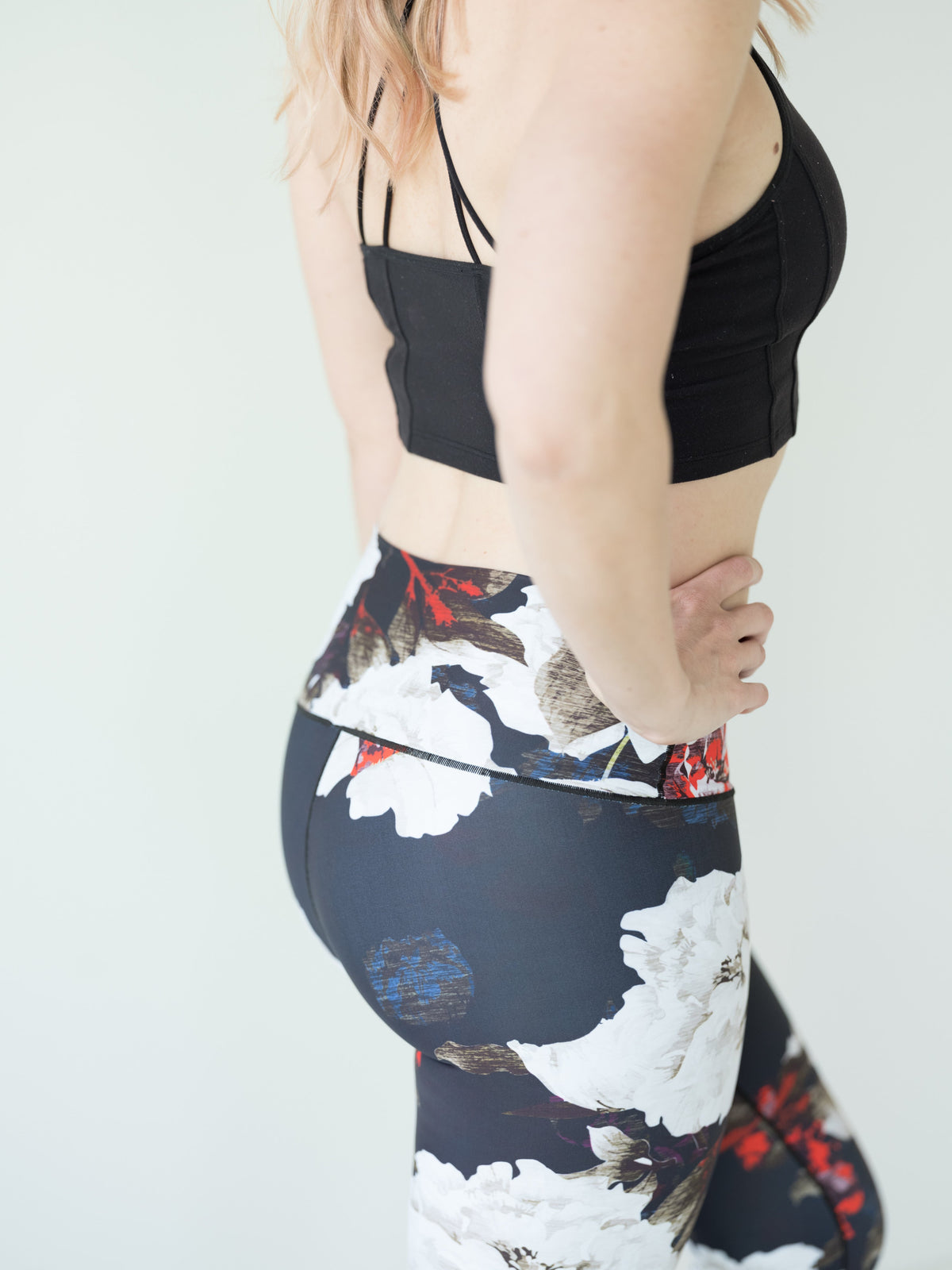 Black Floral Yoga Pants *FINAL SALE*