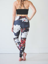 Load image into Gallery viewer, Black Floral Yoga Pants *FINAL SALE*
