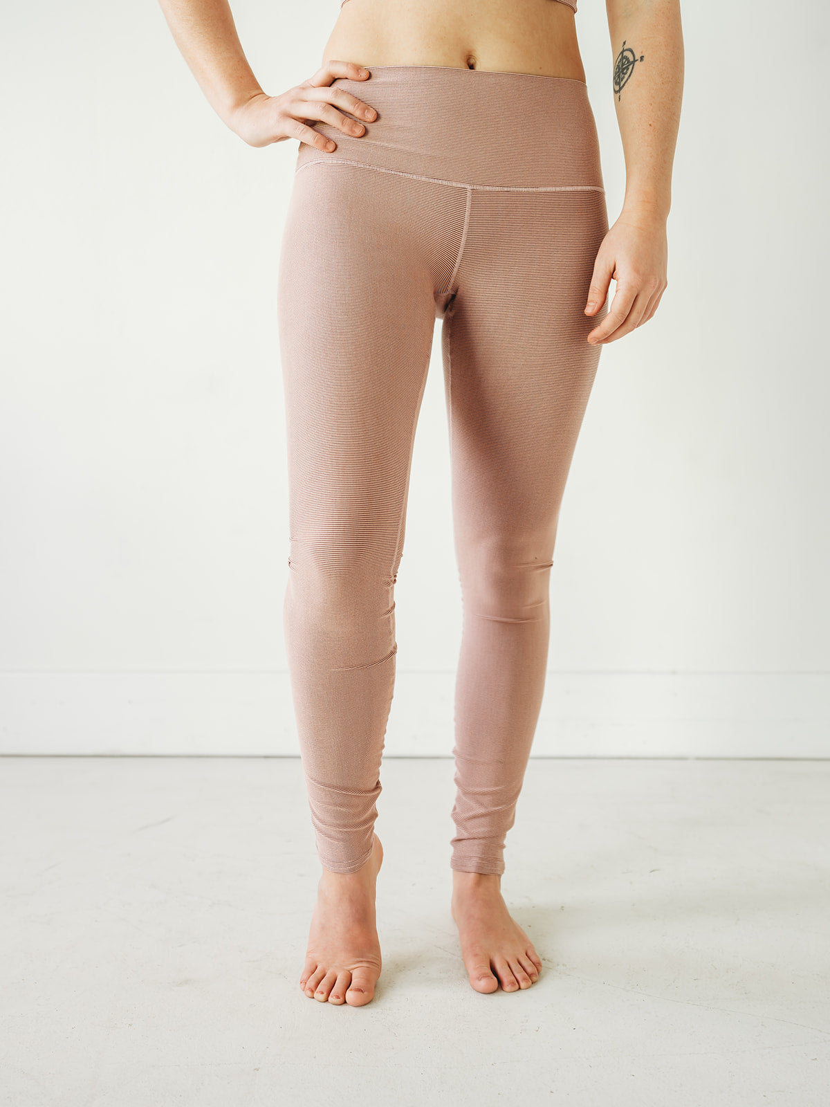 Blush Microstripe Yoga Pants *FINAL SALE*