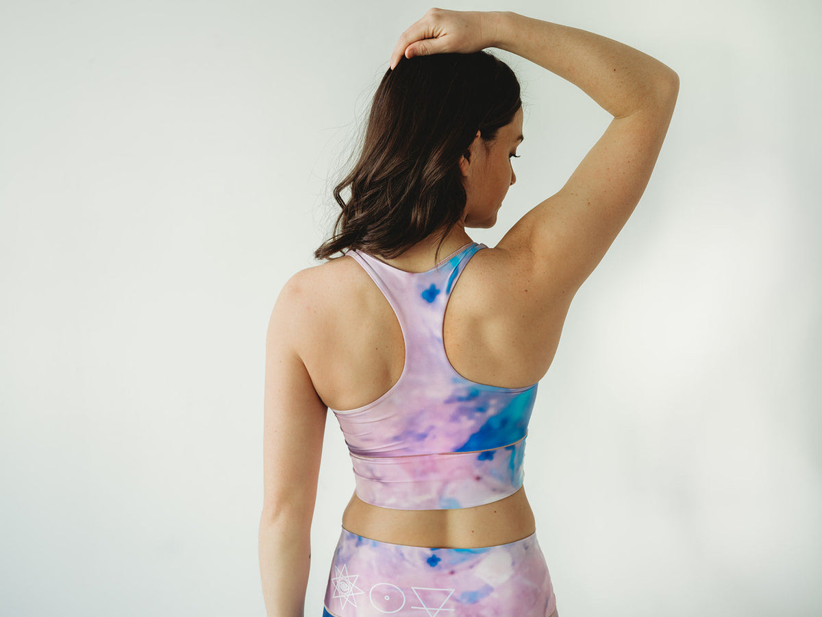 Pink Tie Dye Longline Sports Bra *FINAL SALE*
