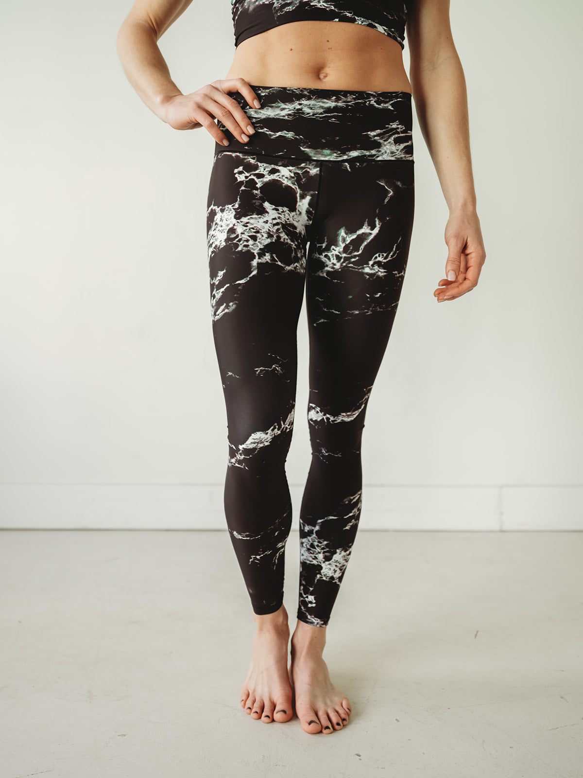 Black Marble Yoga Pants *FINAL SALE*