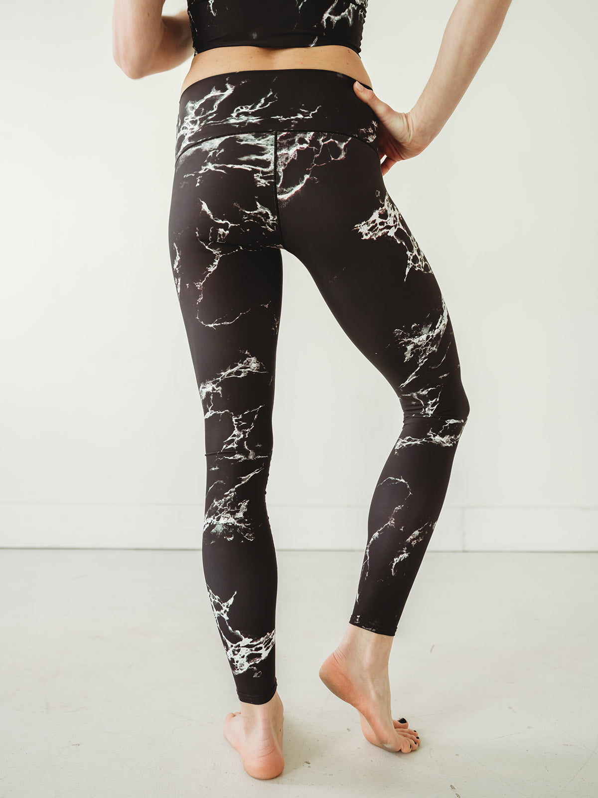 Black Marble Yoga Pants *FINAL SALE*