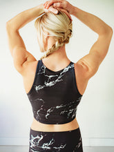 Load image into Gallery viewer, Black Marble Crop Top *FINAL SALE*
