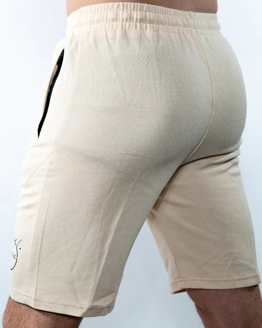 Iron Pulse Men's Cream Knit Everyday Shorts *Final Sale*