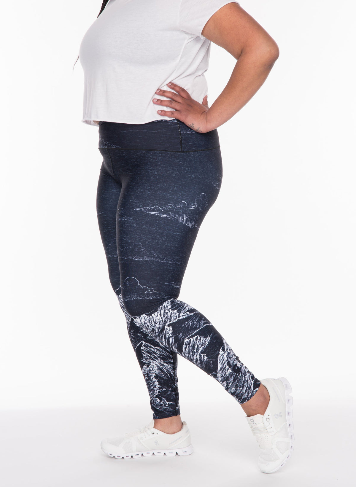 Yoga Pants Mountain Sketch