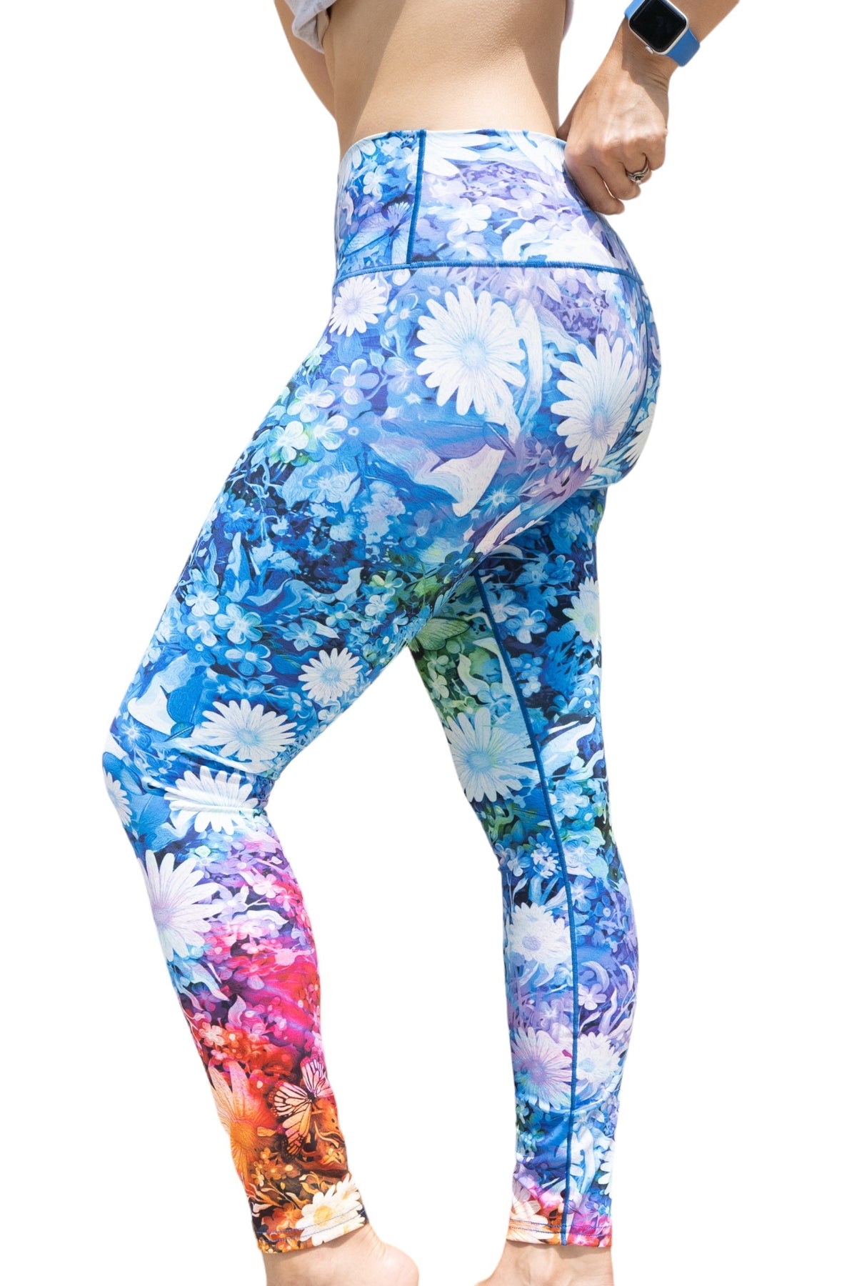 Floral Burst Tie Dye Yoga Pants