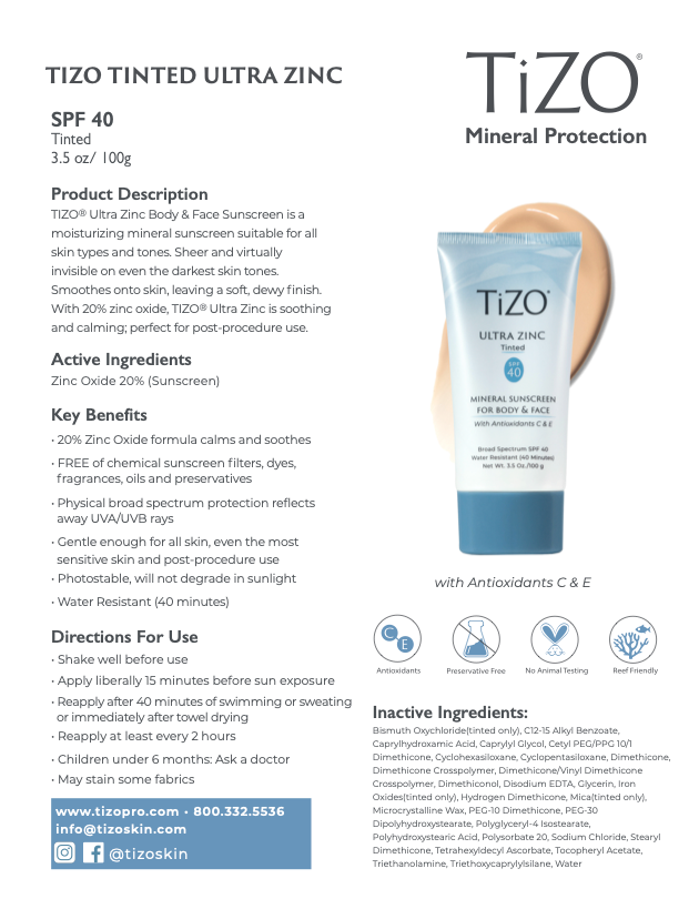 Ultra Zinc Body & Face Tinted SPF 40