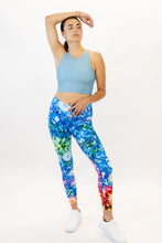 Load image into Gallery viewer, Floral Burst Tie Dye Yoga Pants
