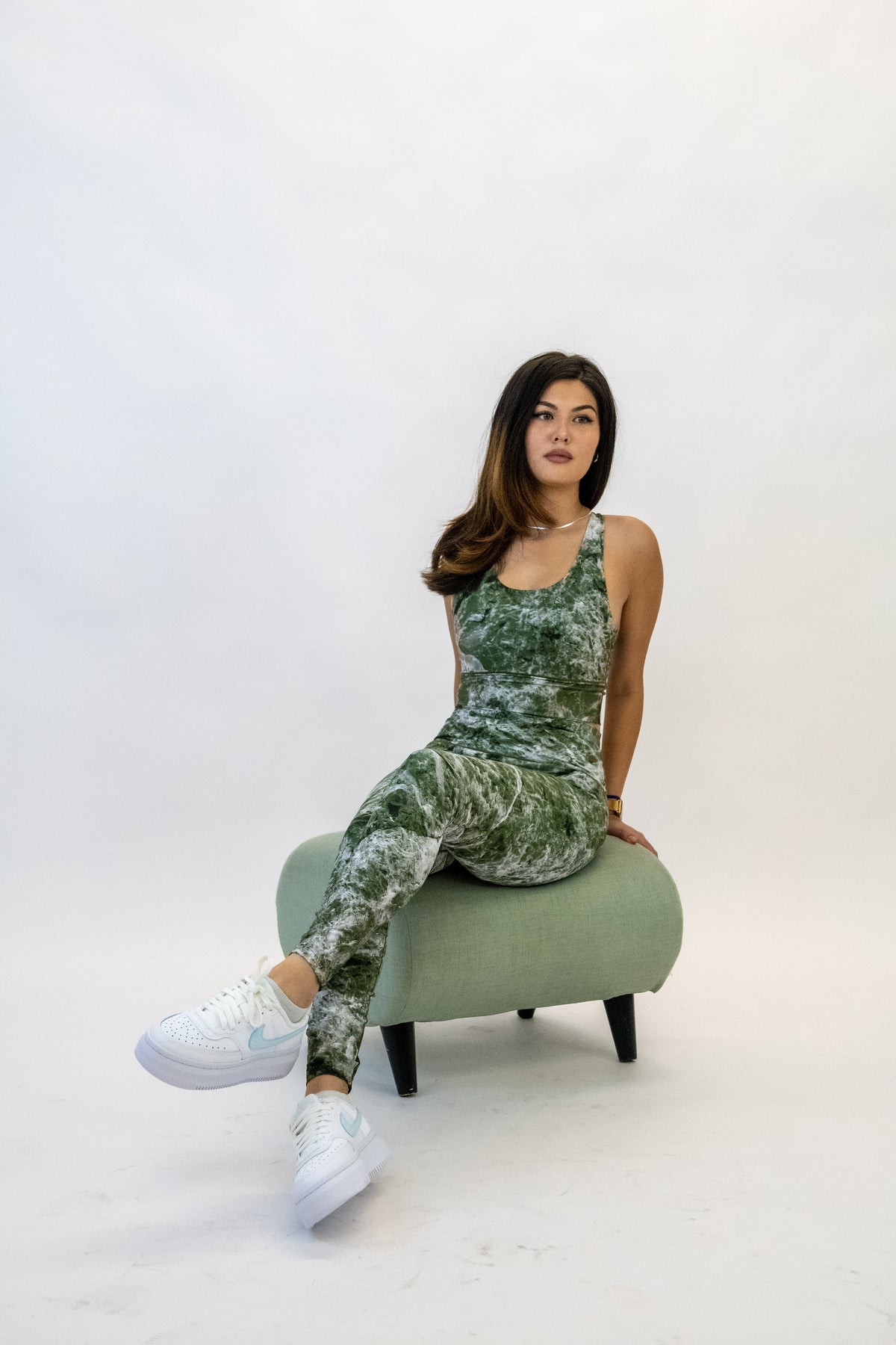 Sage Marble Yoga Pants
