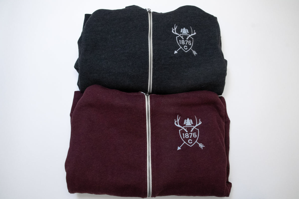 1876 | Trophy Zip Hoodie - Charcoal