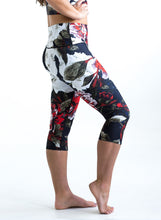 Load image into Gallery viewer, Black Floral Capris *FINAL SALE*
