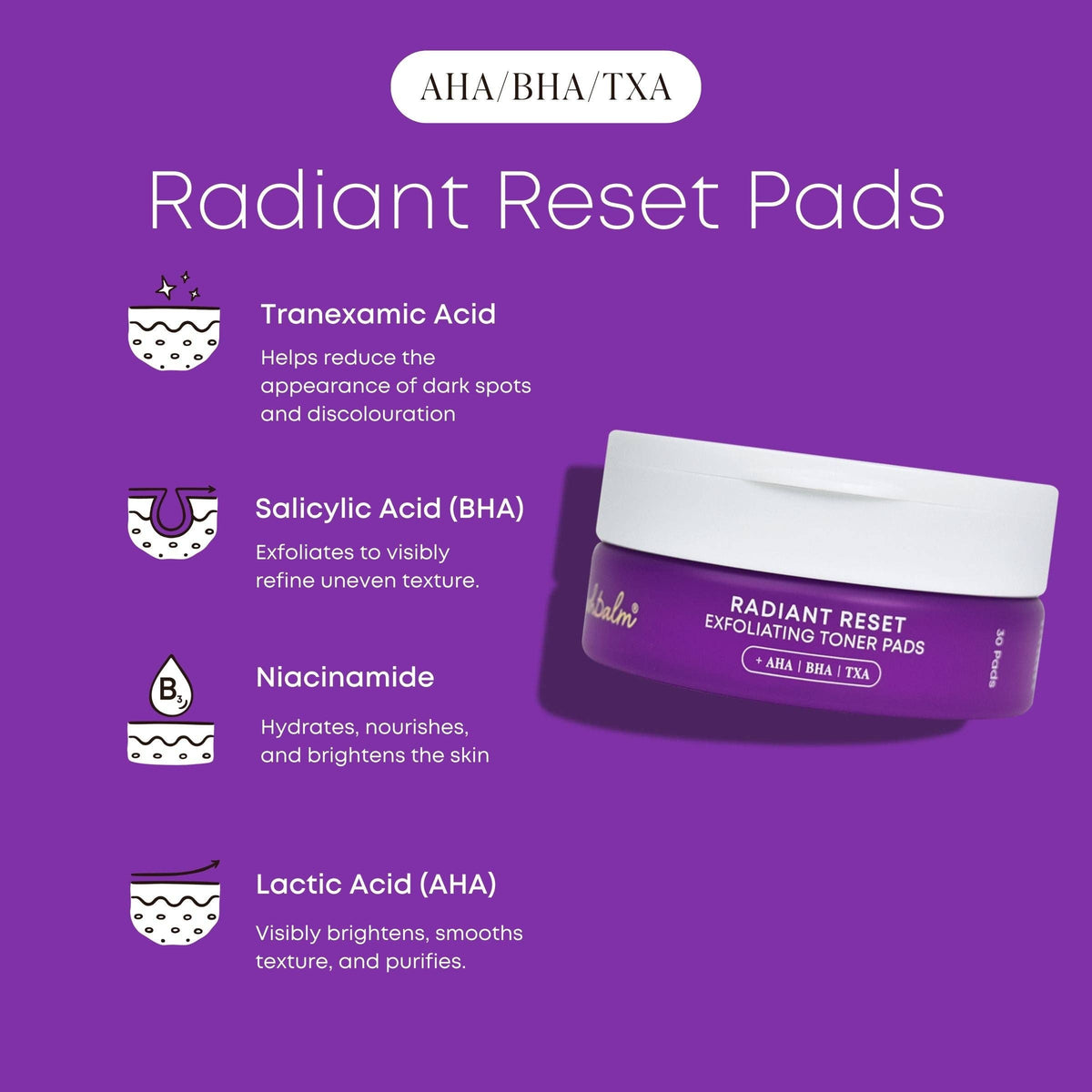 Radiant Reset Exfoliating Toner Pads (30)
