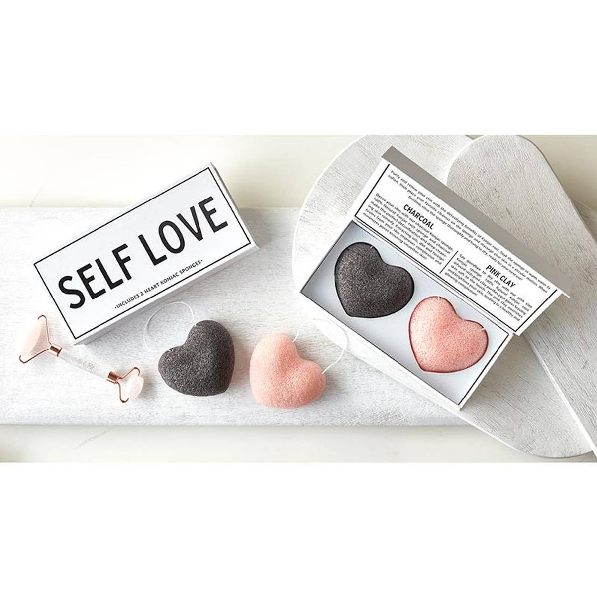 Set of 2 Heart Shaped Konjac Sponges